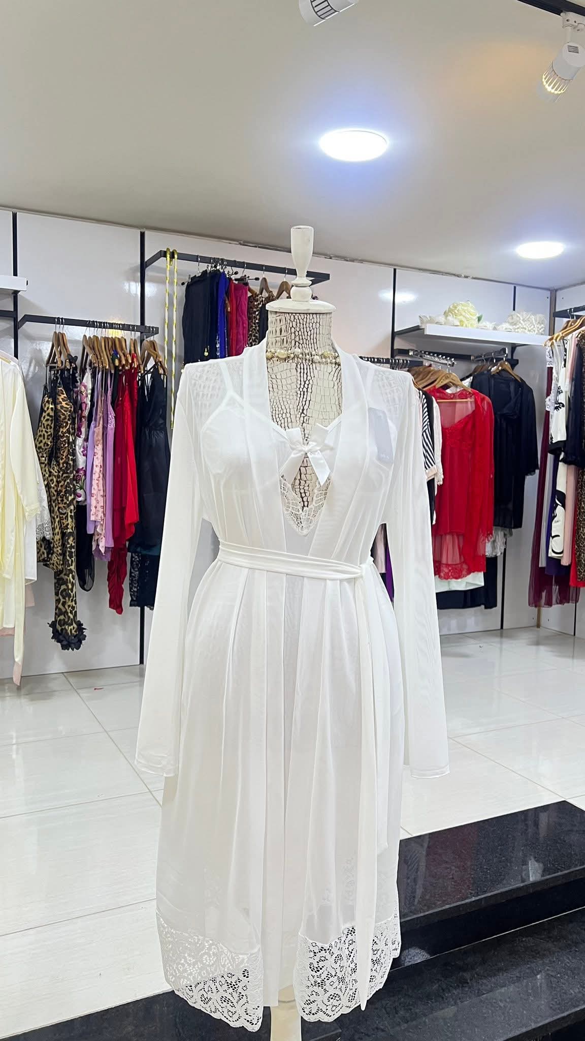 Romantic Red Chemise & Dressing Gown Duo Set