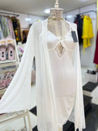 Romantic Red Chemise & Dressing Gown Duo Set