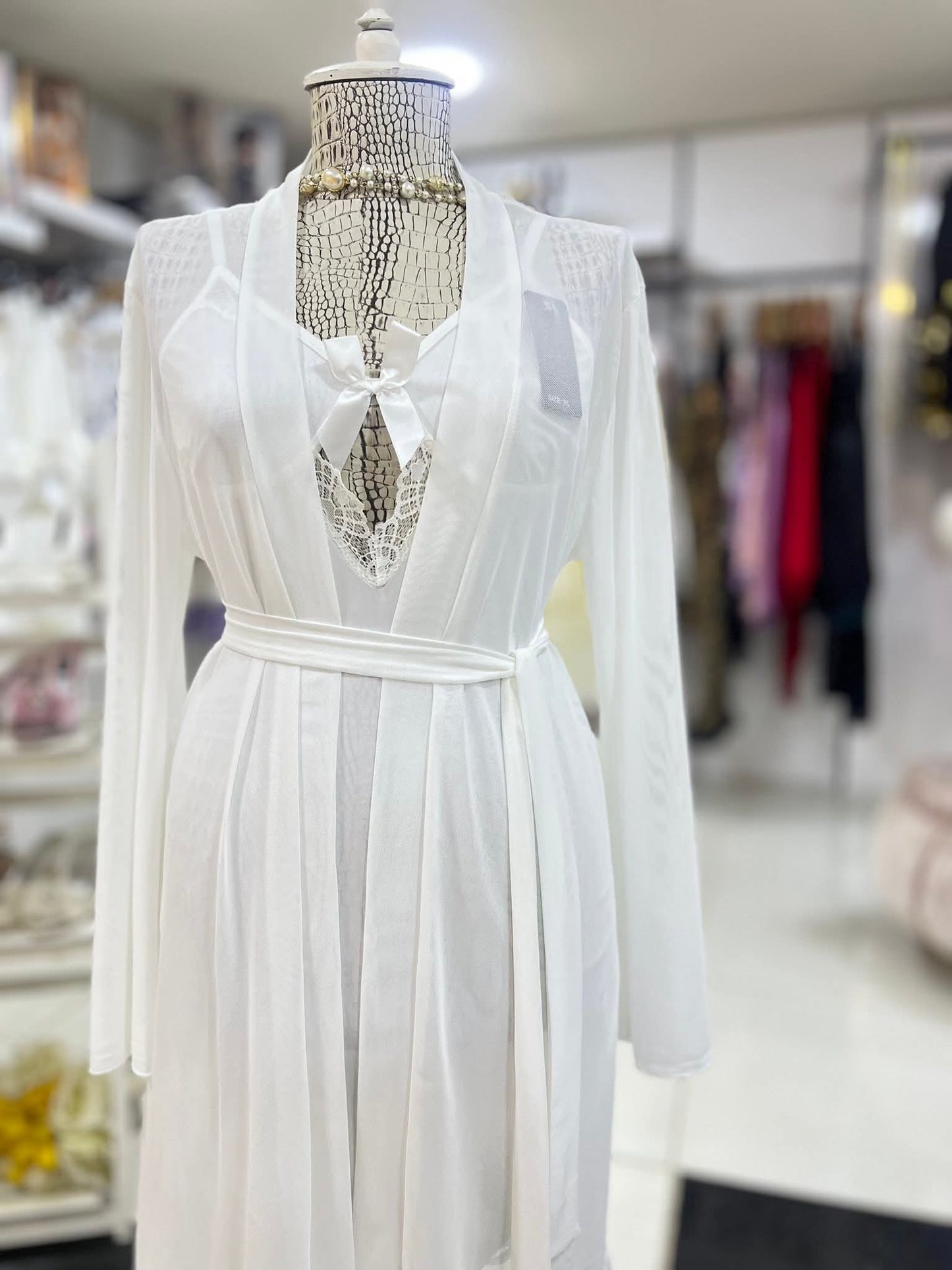 Romantic Red Chemise & Dressing Gown Duo Set