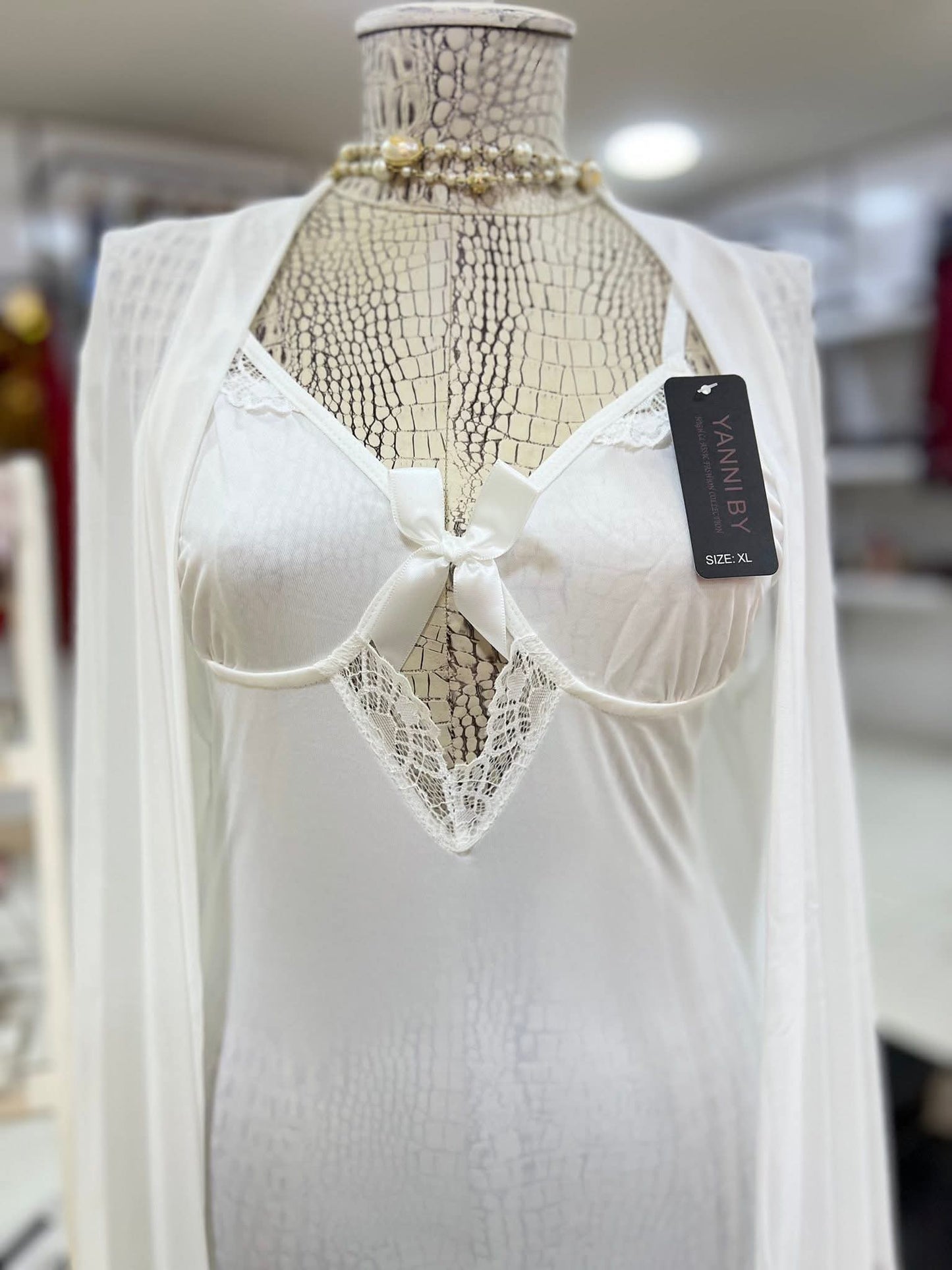 Romantic Red Chemise & Dressing Gown Duo Set