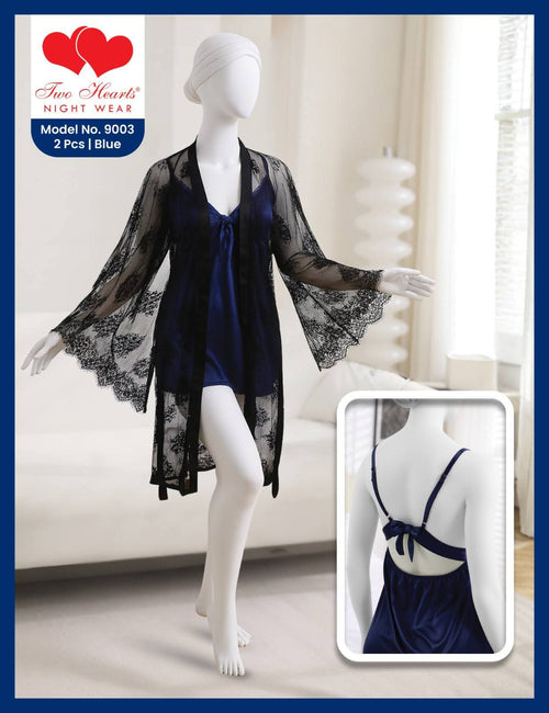 3-Piece Satin & Eyelash Lace Ensemble