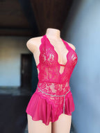 Secret Desires Lace Teddy (Crotchless)
