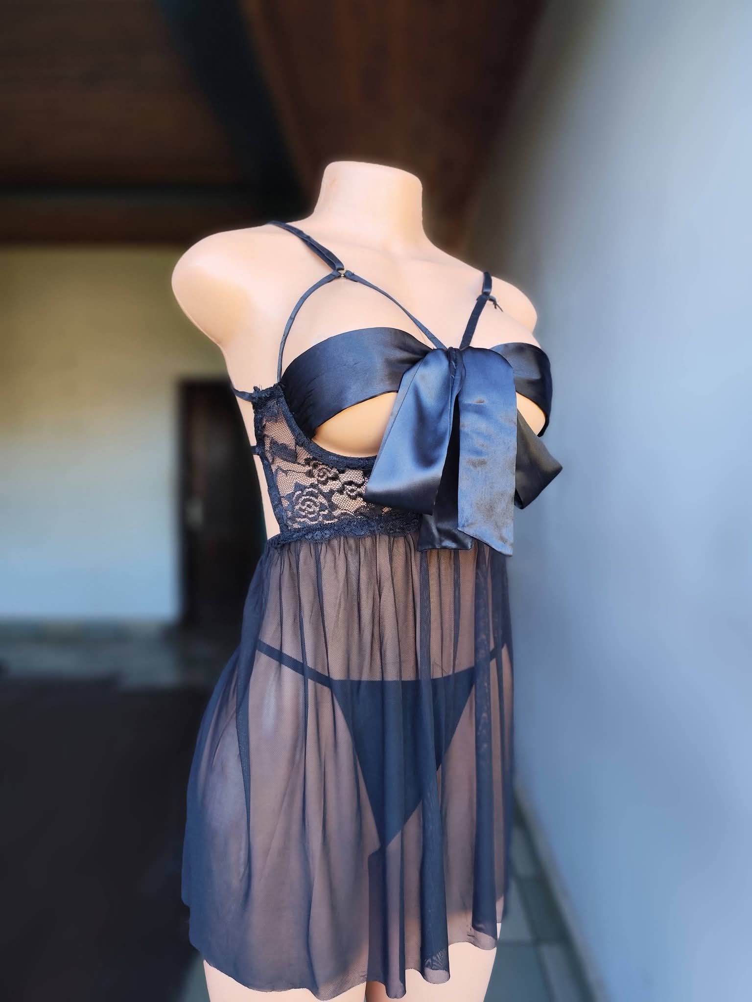 Bella Midnight Gift Wrapped Babydoll