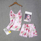 Floral Satin Cami & Shorts Nightwear Set