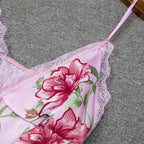 Floral Satin Cami & Shorts Nightwear Set