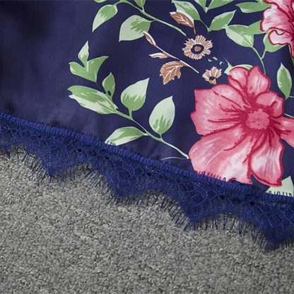 Floral Satin Cami & Shorts Nightwear Set