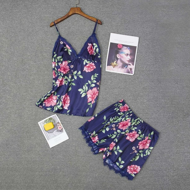 Floral Satin Cami & Shorts Nightwear Set