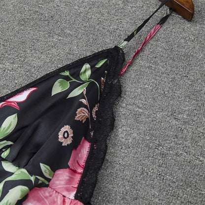 Floral Satin Cami & Shorts Nightwear Set