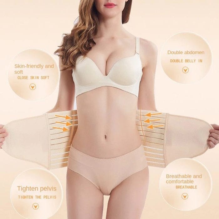 3 in-1 Postpartum Support Recovery Belt - Adjustable Abdominal & Pelvic Binder