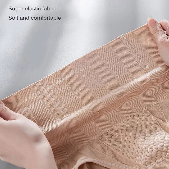 Seamless High-Waisted Tummy Control Panties – Anti-Roll Comfort Shapewear Briefs