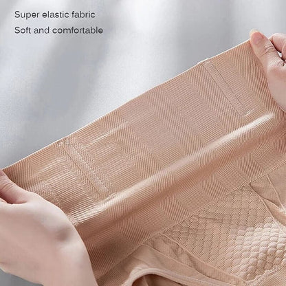 Seamless High-Waisted Tummy Control Panties – Anti-Roll Comfort Shapewear Briefs