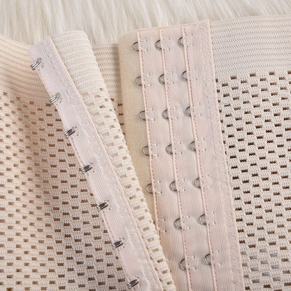 Breathable High-Compression Waist Trainer – Mesh Hollow-Out Belly Shaper & Postpartum Recovery Cincher