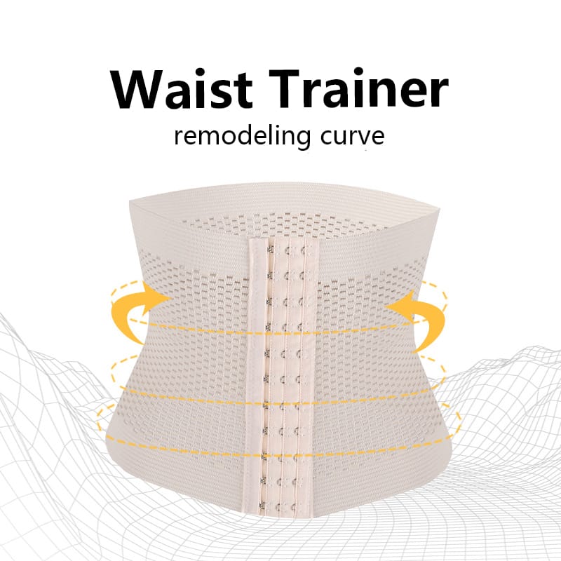 Breathable High-Compression Waist Trainer – Mesh Hollow-Out Belly Shaper & Postpartum Recovery Cincher