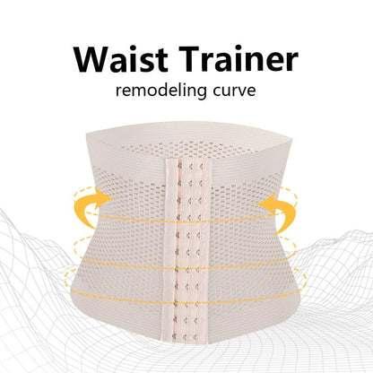 Breathable High-Compression Waist Trainer – Mesh Hollow-Out Belly Shaper & Postpartum Recovery Cincher