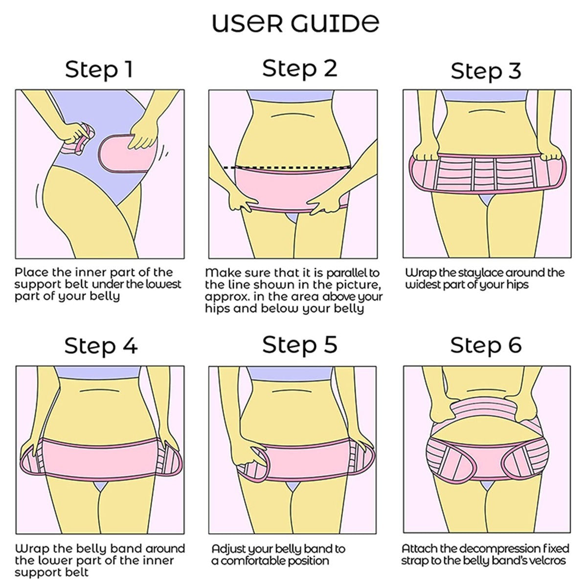 Adjustable Pregnancy Belly Band – 3-piece Maternity Support Set for Back, Hip, and Pelvic Pain Relief