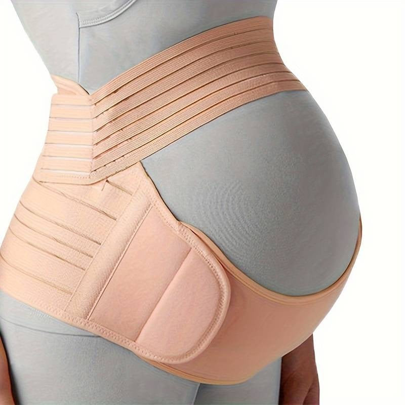 Adjustable Pregnancy Belly Band – 3-piece Maternity Support Set for Back, Hip, and Pelvic Pain Relief