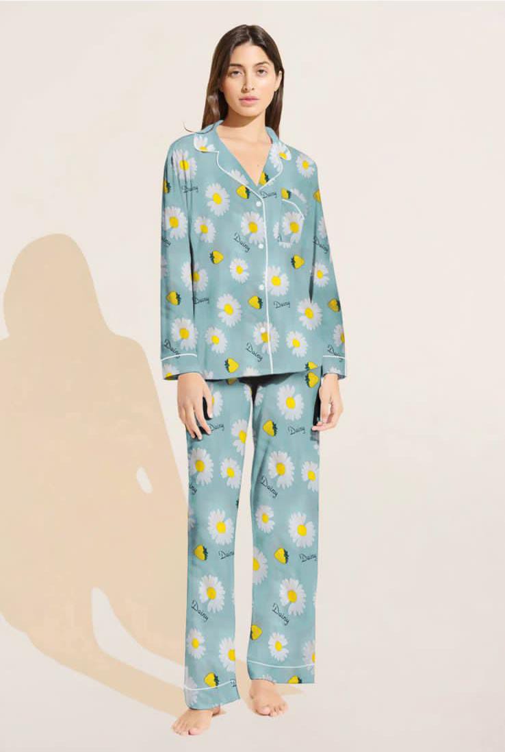 Daisy Dream Linen Pajama Set