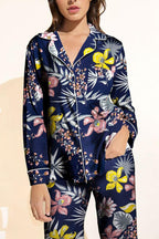 Midnight Garden Linen Pajama Set