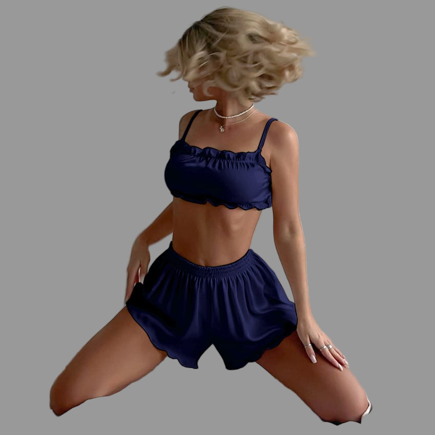 Silk Tie-Back Nightwear Set