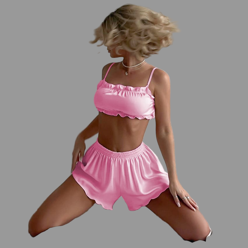 Silk Tie-Back Nightwear Set