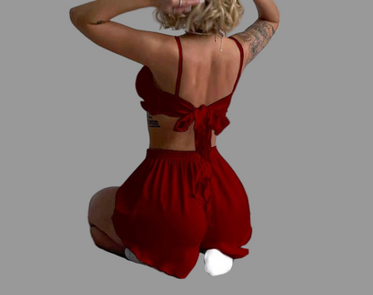 Silk Tie-Back Nightwear Set