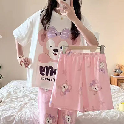 Playful Cotton Pajama Set - 3 Piece