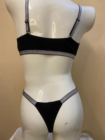 Elegant Rib Knit Lingerie Set