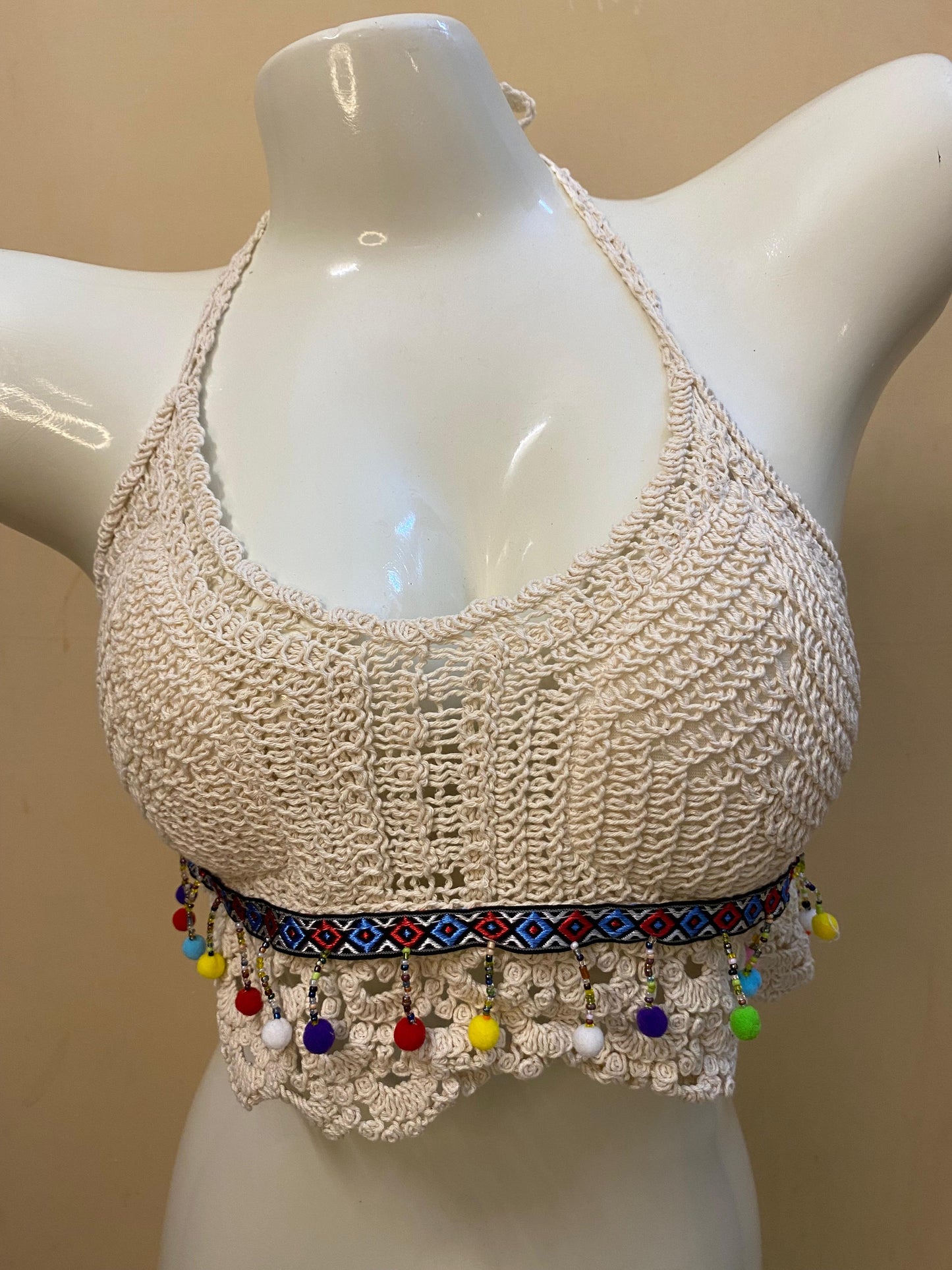 Bohemian Crochet Halter Bralette