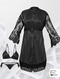 TH - 3-Piece Silk & Lace Nightwear Set – Two Hearts Collection