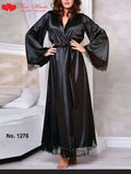 Silk Satin Long Nightwear Robe With Bikini