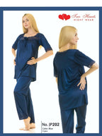 2-Piece Silk Nightwear Set – Two Hearts Collection