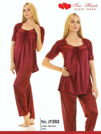 2-Piece Silk Nightwear Set – Two Hearts Collection