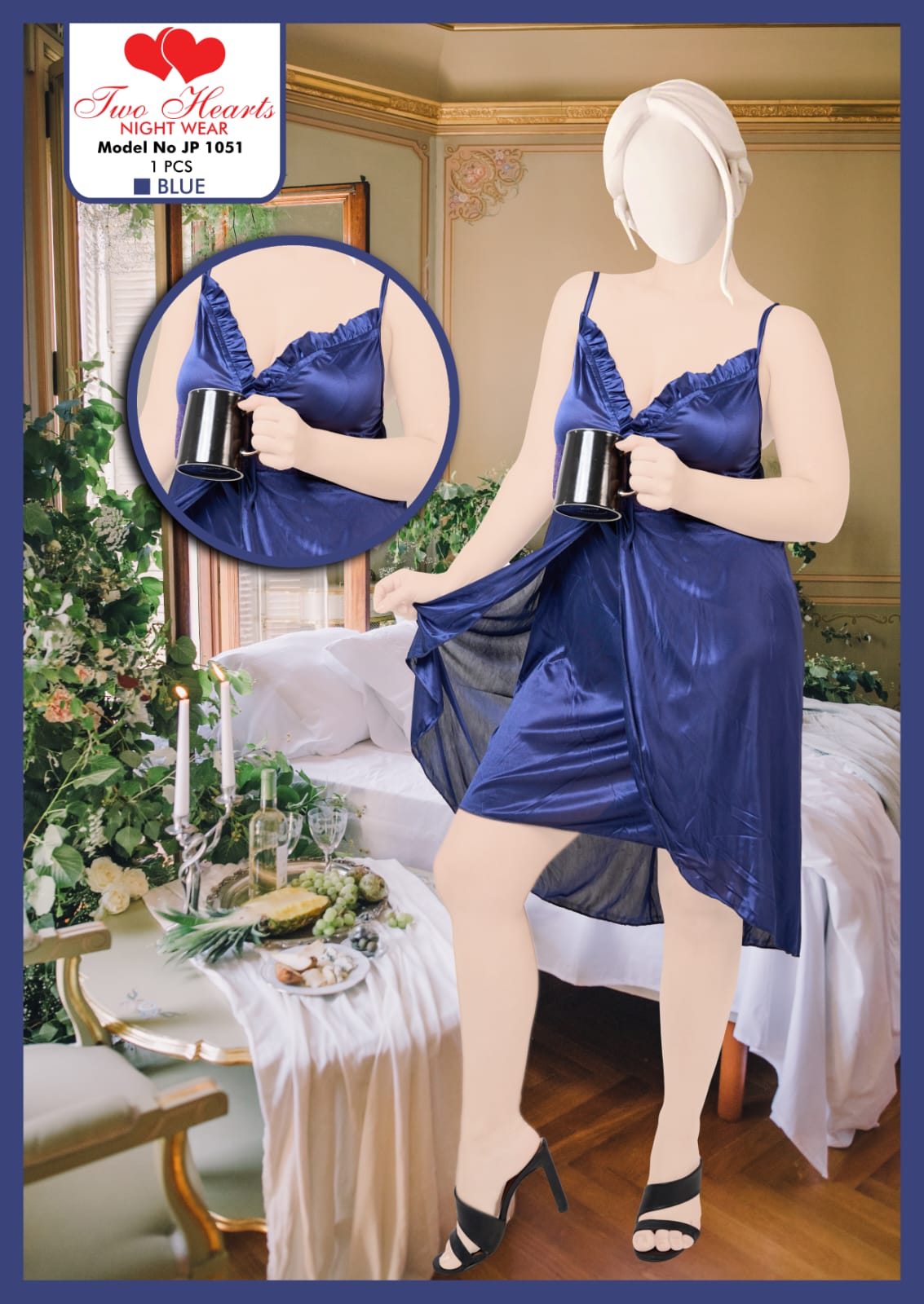 TH - Silk Satin Lace Nightdress