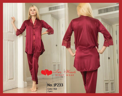 Two Piece Silk Nightwear