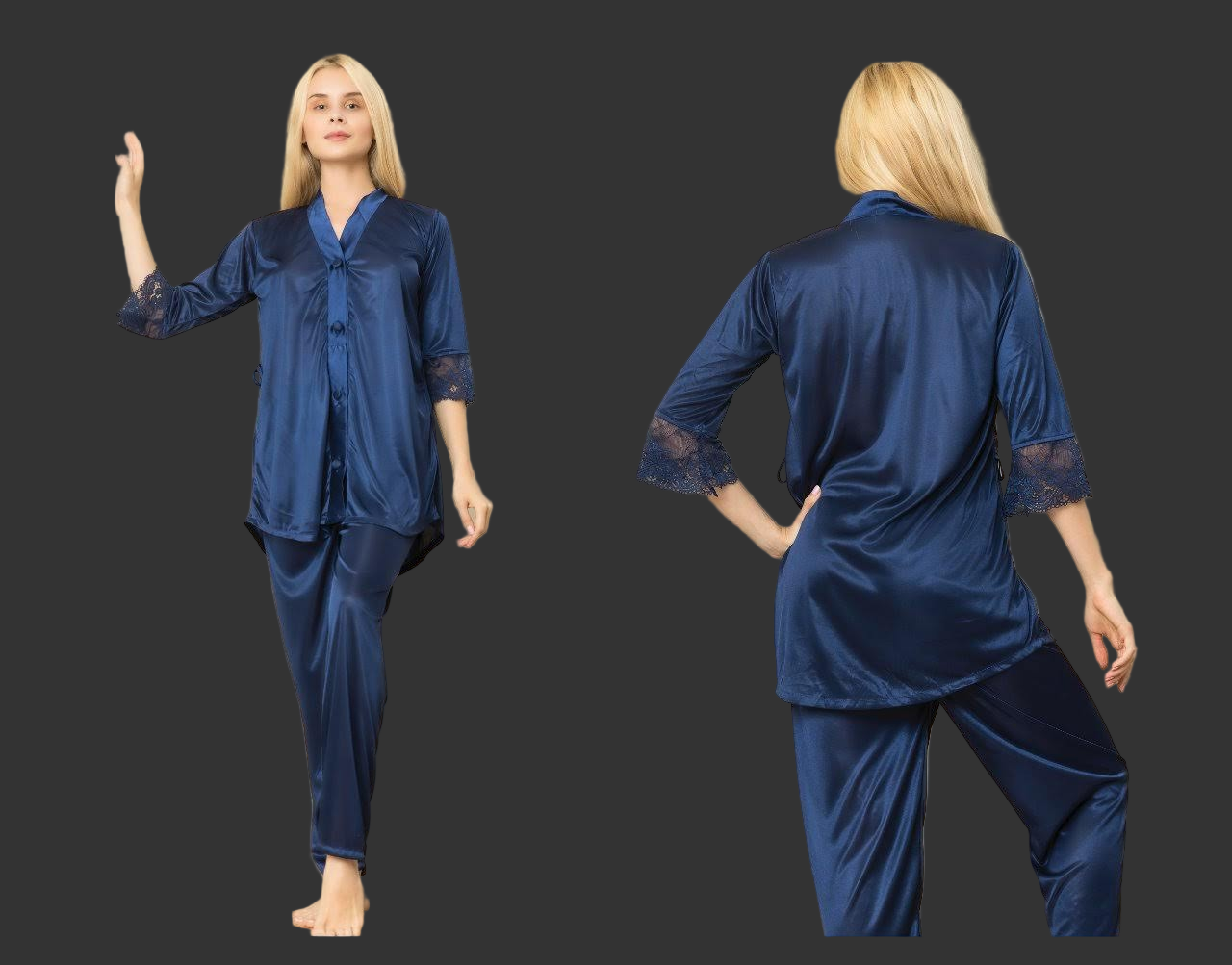 Two Piece Silk Nightwear
