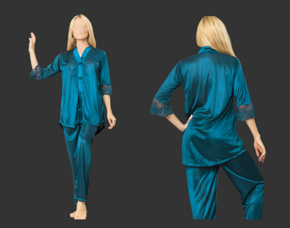 Two Piece Silk Nightwear