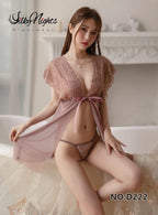 Lace Sheer Babydoll Set