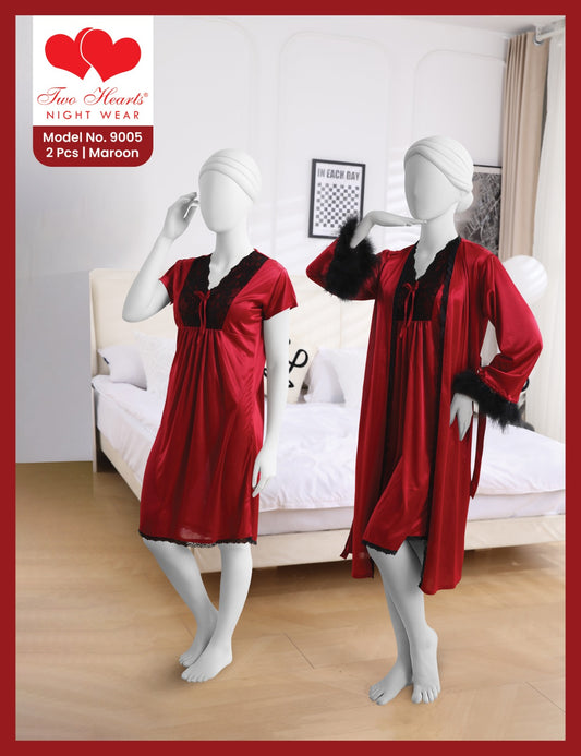 Silk Romance Nightwear Set - 2 Piece