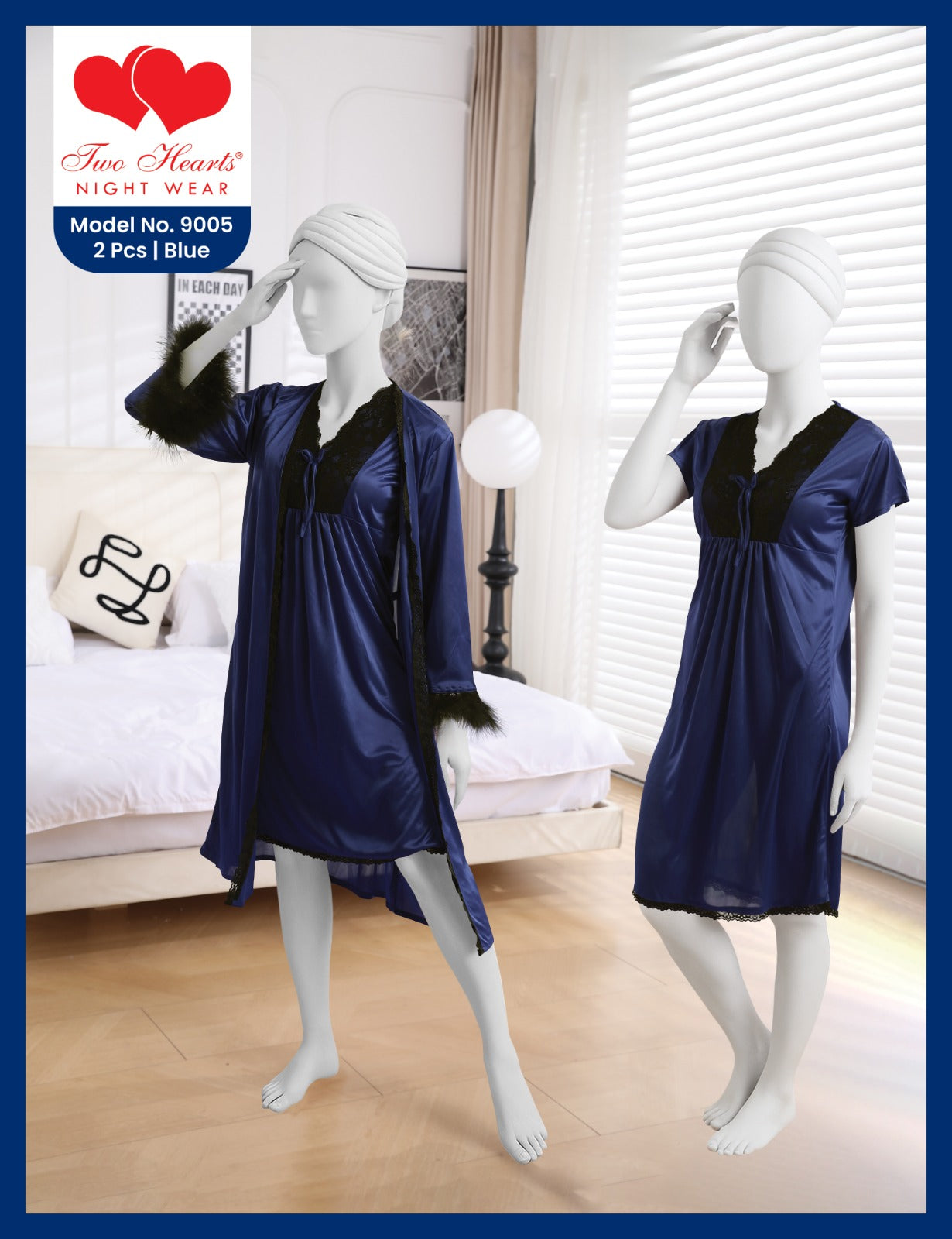 Silk Romance Nightwear Set - 2 Piece