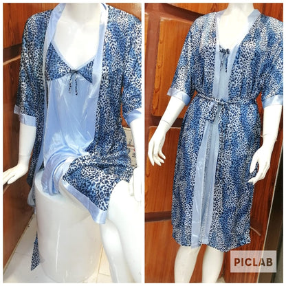 Silk Leopard Chic 2-Piece Nightwear Set