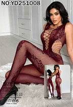 Floral Full Body Stocking (Crotchless)