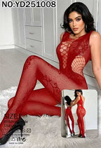 Floral Full Body Stocking (Crotchless)