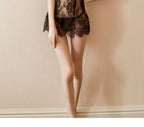 Black Lace Sheer Babydoll Nightdress