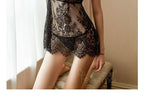 Black Lace Sheer Babydoll Nightdress