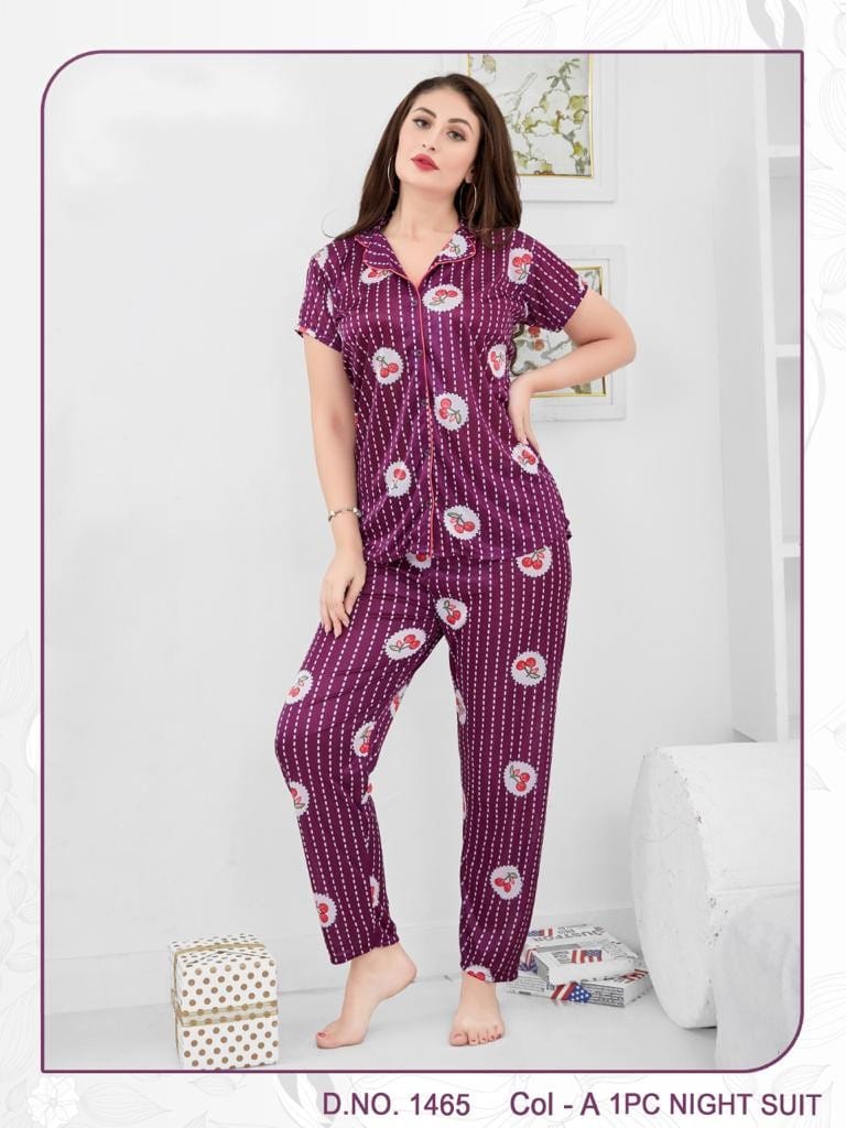 Cherry Print Pajama Suit