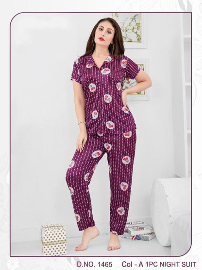Cherry Print Pajama Suit