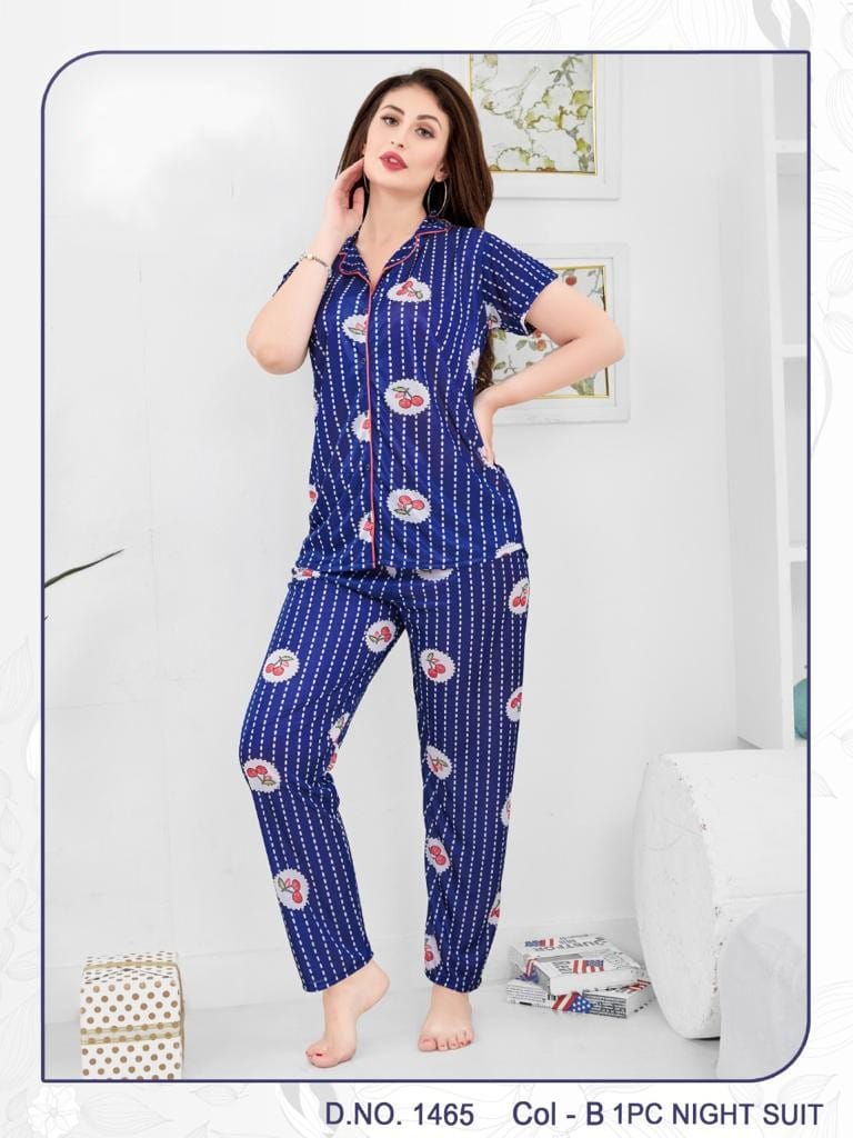 Cherry Print Pajama Suit