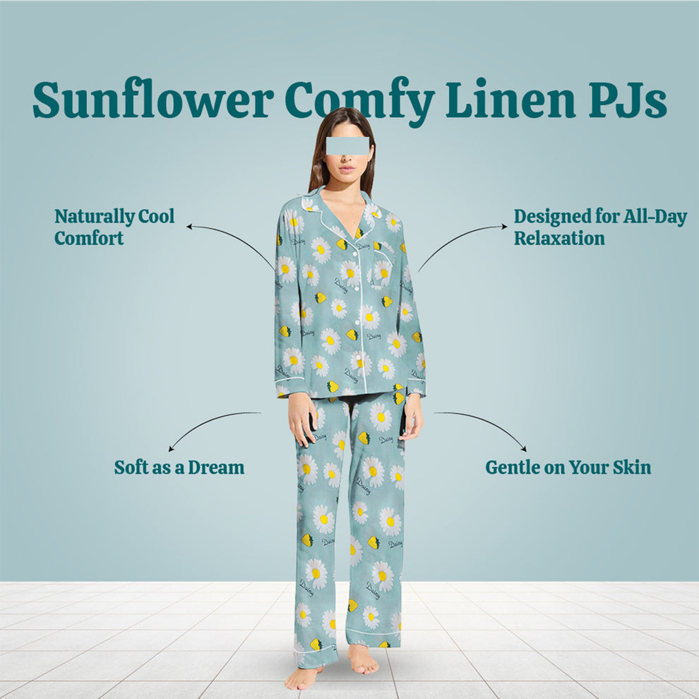 Daisy Dream Linen Pajama Set