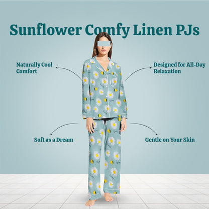Daisy Dream Linen Pajama Set