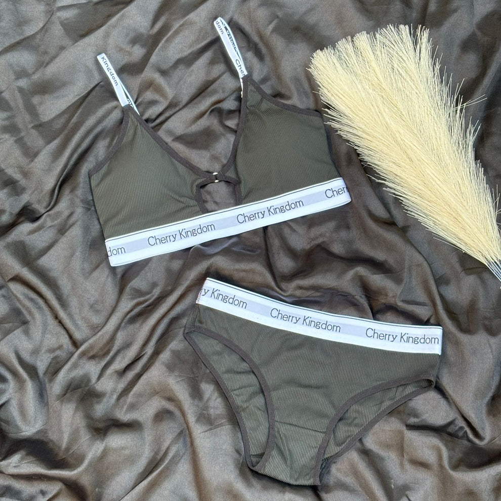 Cherry Kingdom Removable Pad Bra Set